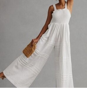 Anthropologie White Jumpsuit